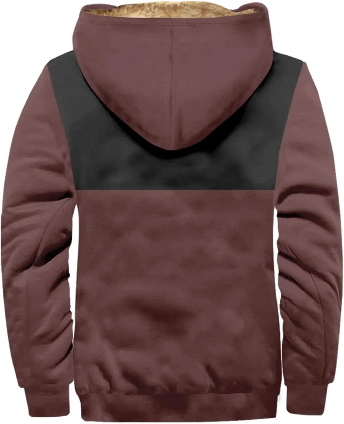 Men's Hoodie Fleece Jacket Winter Warm Thick Jackets Full Zip Heavyweight Casual Coat