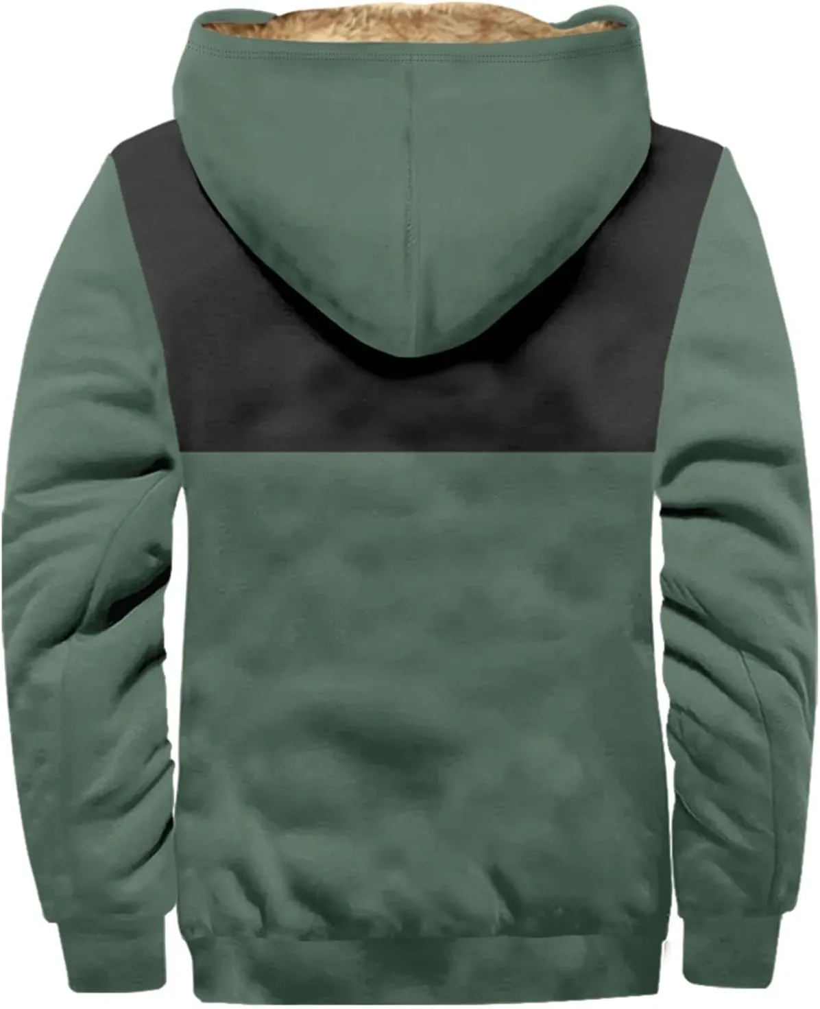 Men's Hoodie Fleece Jacket Winter Warm Thick Jackets Full Zip Heavyweight Casual Coat