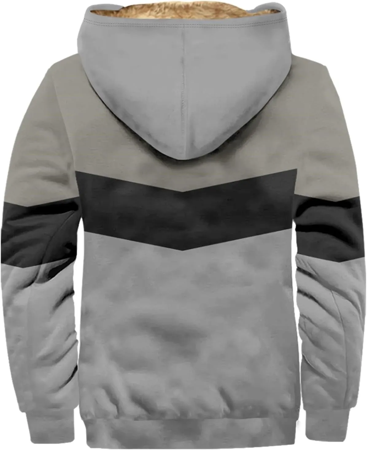 Men's Hoodie Fleece Jacket Winter Warm Thick Jackets Full Zip Heavyweight Casual Coat