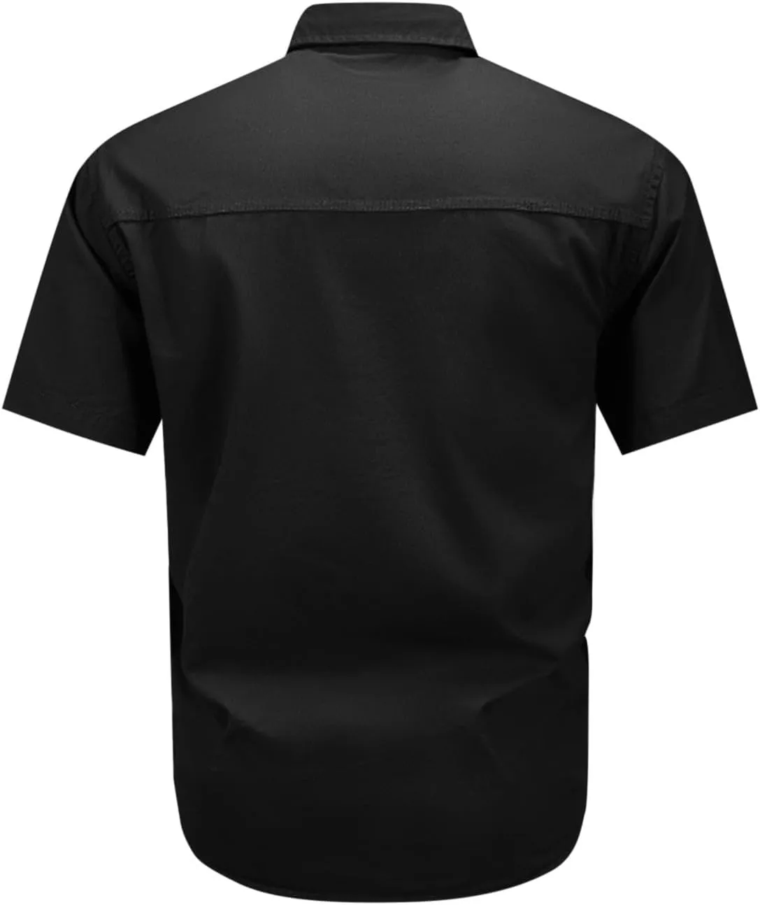 Mens Military Tactical Uniform Shirts Ripstop Lightweight Breathable Loose Fit Work Shirt Button Hiking Fishing Shirt