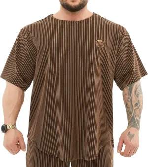 Men's Oversize T-Shirt, Bodybuilding, Lifting Cardio Rag Top Thick Fabric Textured Active T-Shirt