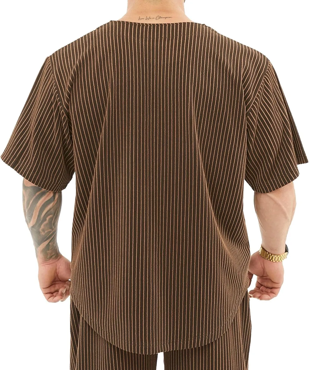 Men's Oversize T-Shirt, Bodybuilding, Lifting Cardio Rag Top Thick Fabric Textured Active T-Shirt