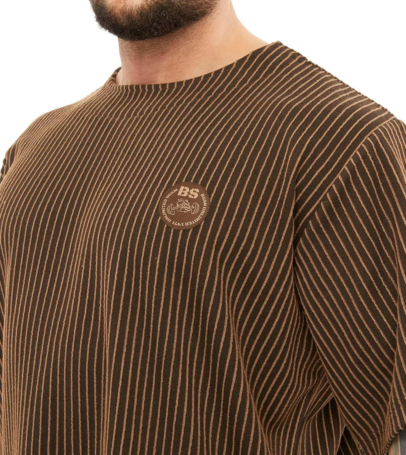 Men's Oversize T-Shirt, Bodybuilding, Lifting Cardio Rag Top Thick Fabric Textured Active T-Shirt
