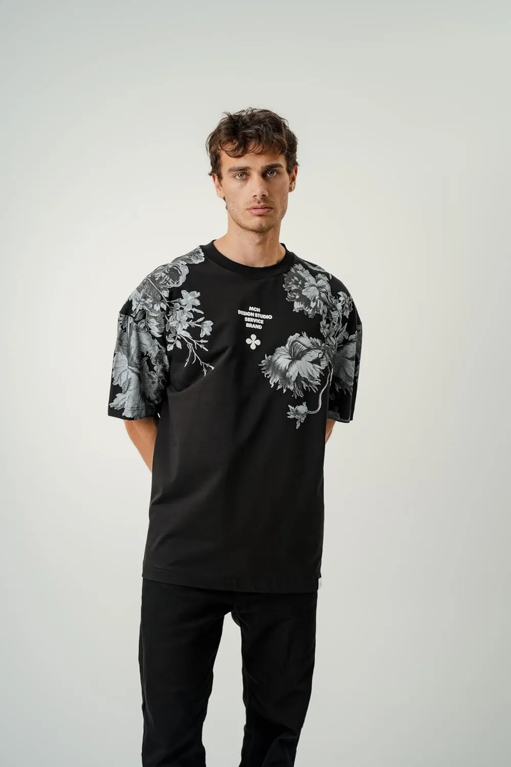 Men's Oversized T-Shirts Heavyweight Cotton Tee Crew Neck Short Sleeve T Shirts Loose Fit Basic Essential Soft Classic Tees