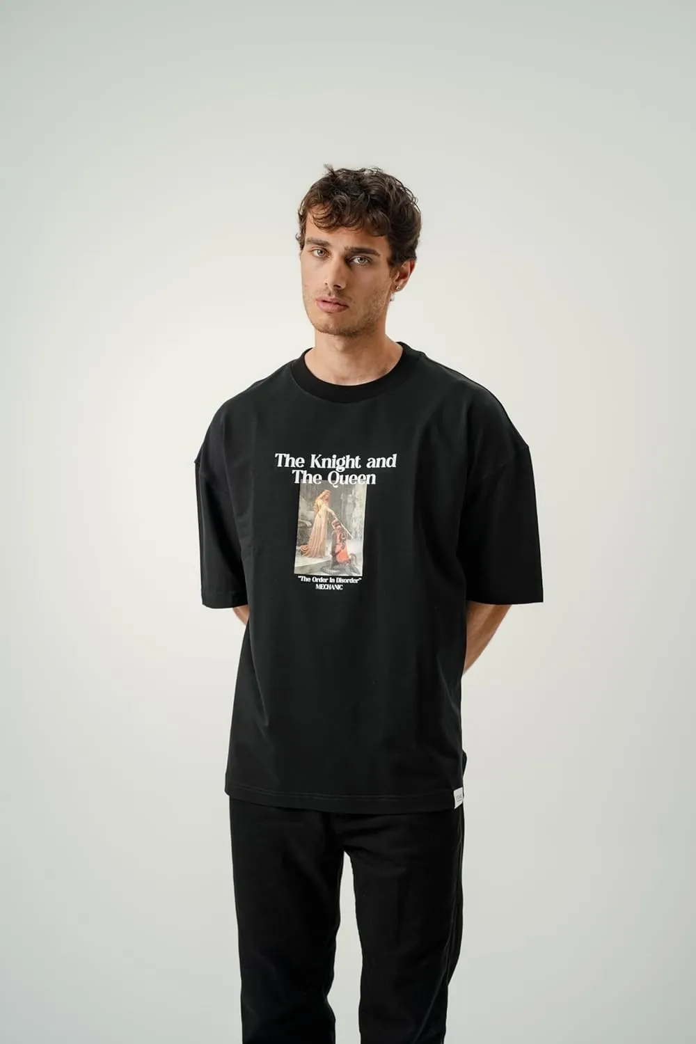 Men's Oversized T-Shirts Heavyweight Cotton Tee Crew Neck Short Sleeve T Shirts Loose Fit Basic Essential Soft Classic Tees
