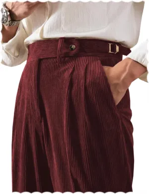 Men's Pants Corduroy Tailored Classic Fit Winter Stretchy Casual Corduroy Dress Pants