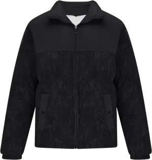Men's Puffer Jacket Corduroy Patchwork Jacket Plus Size Down Coat Quilted Insulated Jacket Warm Winter Coats