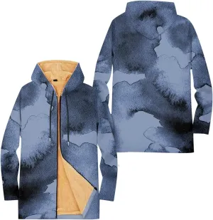 Mens Sherpa Hoodie Full-Zip Casual Thick Sweatshirt Fleece Warm Winter Hooded