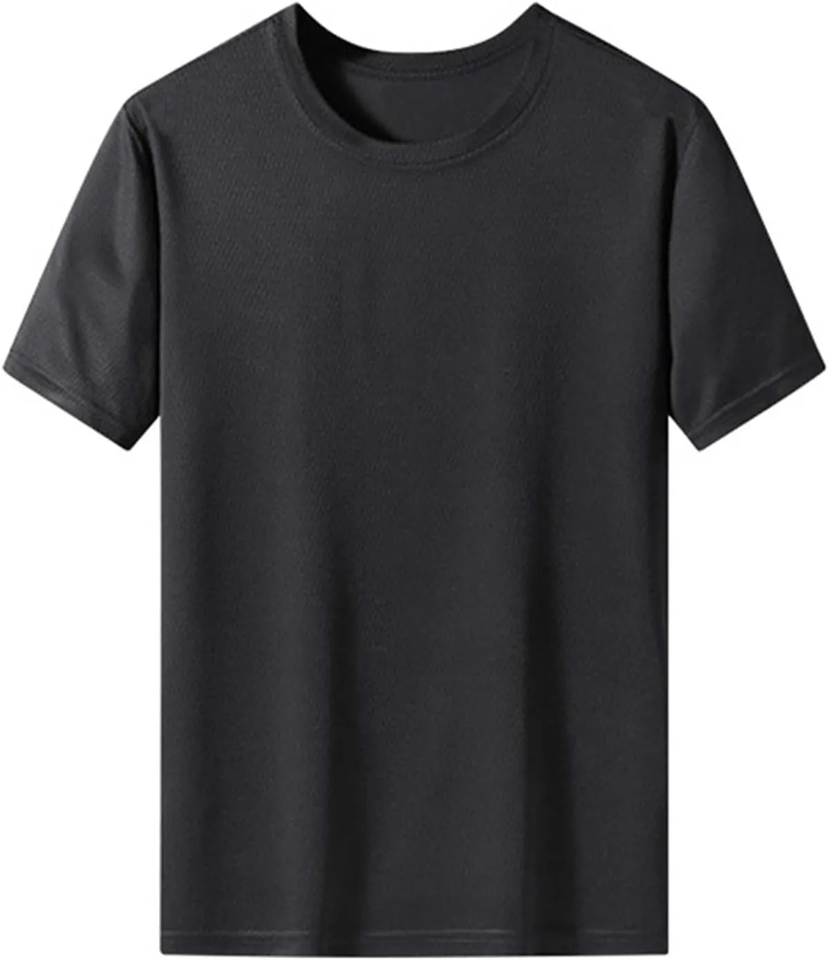Mens Short Sleeve T-Shirts Casual Solid Color Big and Tall Loose Fit T Shirts Quick Dry Breathable Thin Sweat Shirt