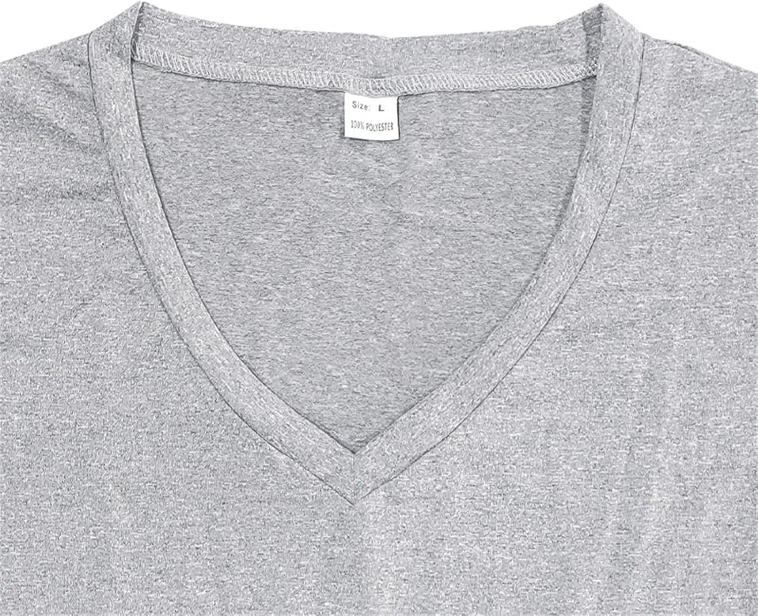 Mens Short Sleeve V Neck Muscle Slim T Shirt V-Neck Stretch Bodybuilding Shirt Soft Comfy Collarless Summer Tops
