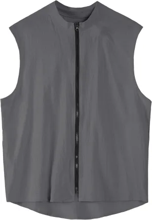 Men's Summer Beach Tank Tops Sleeveless Zip Up Gym Bodybuilding Fitness Workout Muscle Shirt Casual Textured Tanks