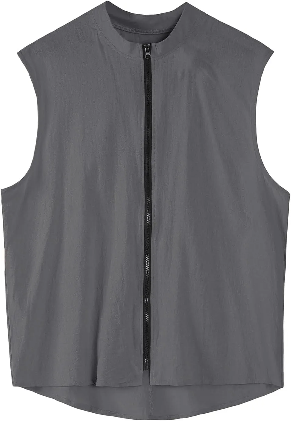 Men's Summer Beach Tank Tops Sleeveless Zip Up Gym Bodybuilding Fitness Workout Muscle Shirt Casual Textured Tanks