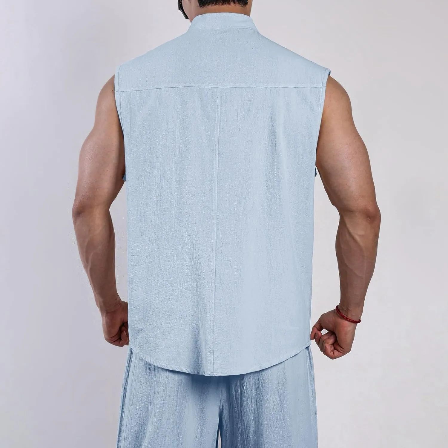 Men's Summer Beach Tank Tops Sleeveless Zip Up Gym Bodybuilding Fitness Workout Muscle Shirt Casual Textured Tanks