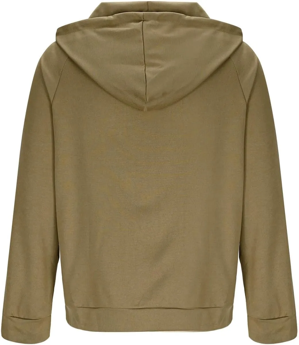 Mens Tactical Sweatshirts Lace Up Aztec Hooded Pullover Long Sleeve Cargo Workout Outdoor Hoodies with Pocket S-3XL