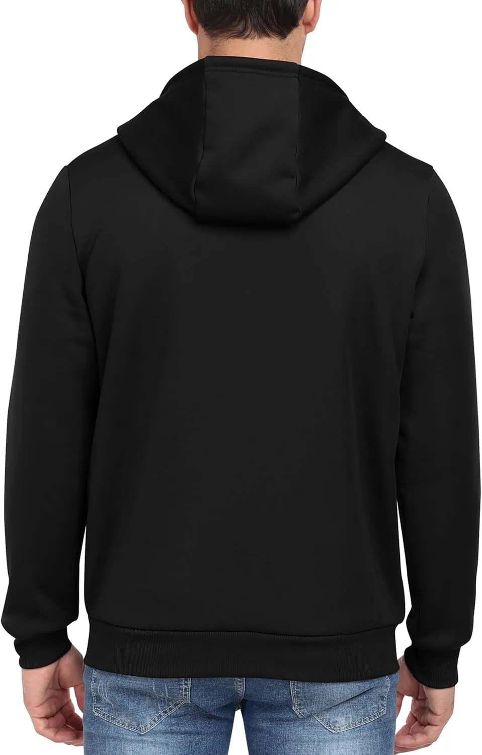 MoFiz Men's Fleece Sherpa Lined Hoodies Heavyweight Full Zip Hoodies for Men