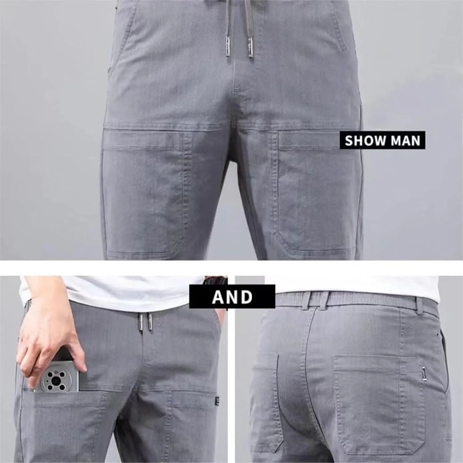 Multipants – High Stretch Multi-Pocket Cargo Pants, Mens Multipants Stretch Cargo Pants