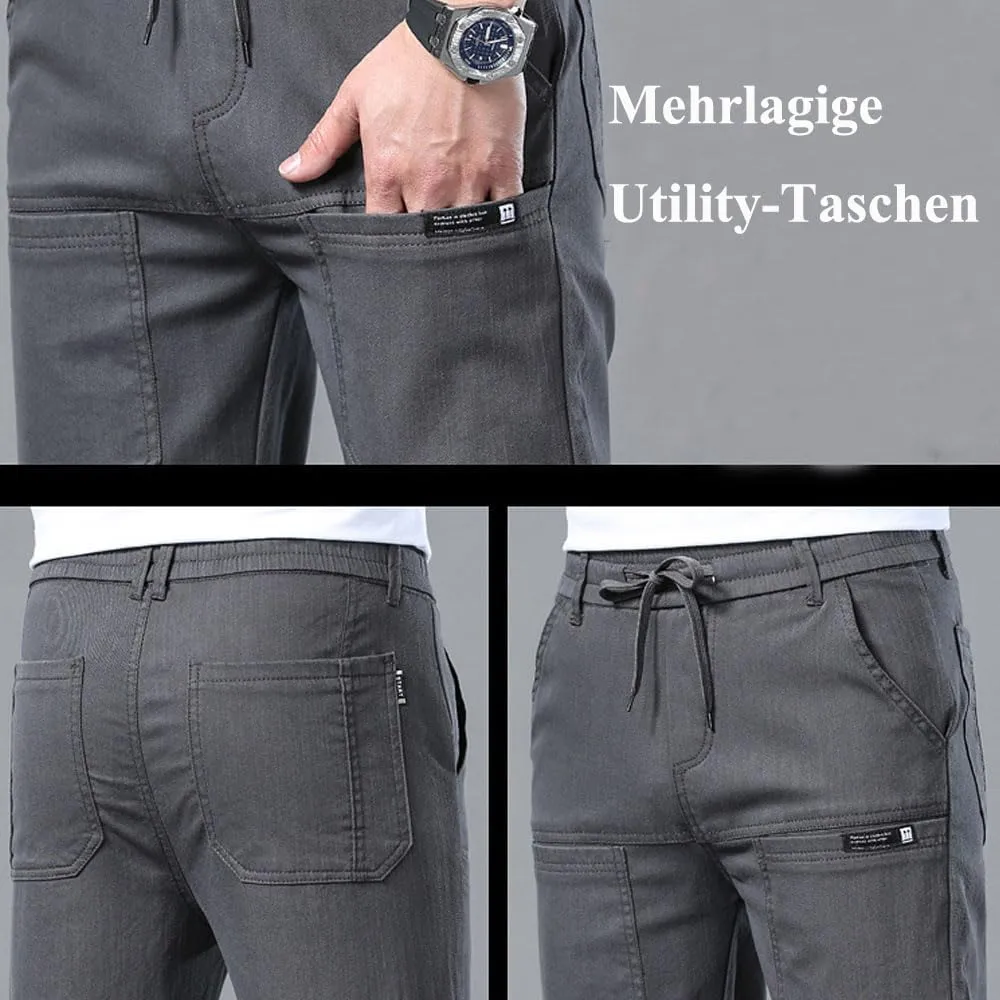Multipants - High Stretch Multi-Pocket Durable Cargo Pants, Casual High Stretch Pants, Drawstring Elastic Waist Pants