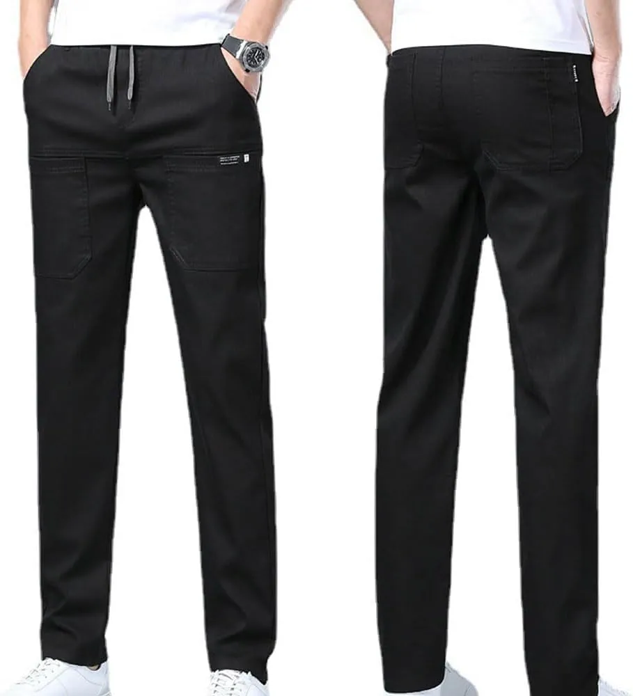 Multipants - High Stretch Multi-Pocket Durable Cargo Pants, Casual High Stretch Pants, Drawstring Elastic Waist Pants