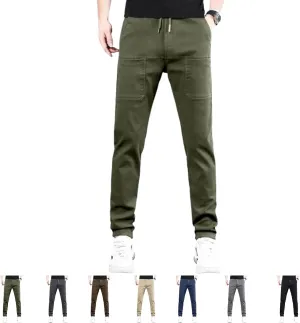 Multipants - High Stretch Multi-Pocket Durable Cargo Pants, Casual High Stretch Pants, Drawstring Elastic Waist Pants