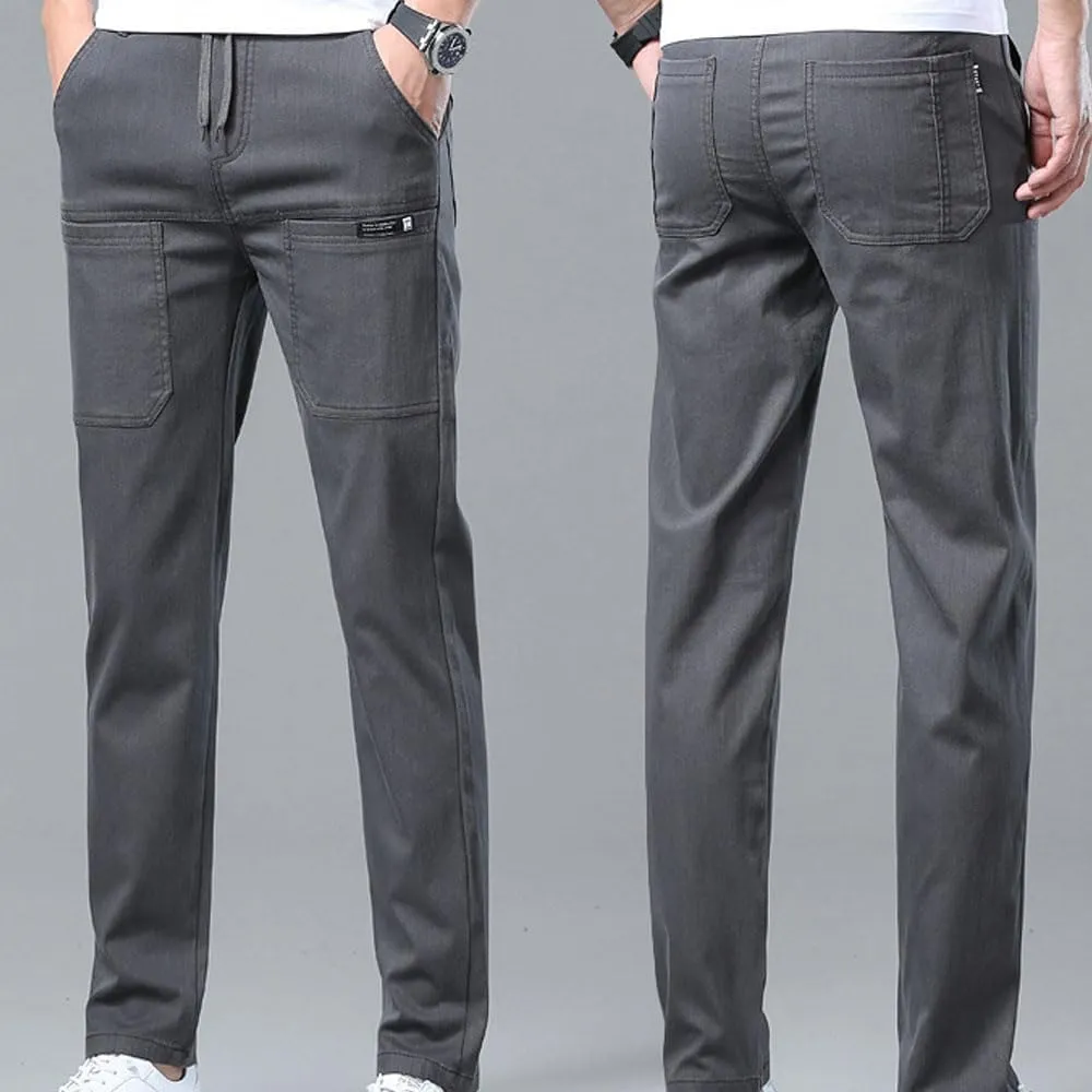Multipants - High Stretch Multi-Pocket Durable Cargo Pants, Casual High Stretch Pants, Drawstring Elastic Waist Pants