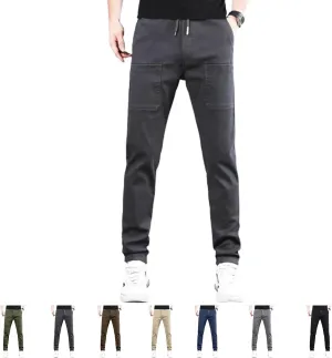Multipants - High Stretch Multi-Pocket Durable Cargo Pants, Casual High Stretch Pants, Drawstring Elastic Waist Pants