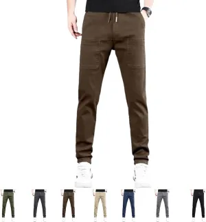 Multipants - High Stretch Multi-Pocket Durable Cargo Pants, Casual High Stretch Pants, Drawstring Elastic Waist Pants