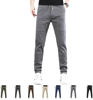 Multipants - High Stretch Multi-Pocket Durable Cargo Pants, Casual High Stretch Pants, Drawstring Elastic Waist Pants