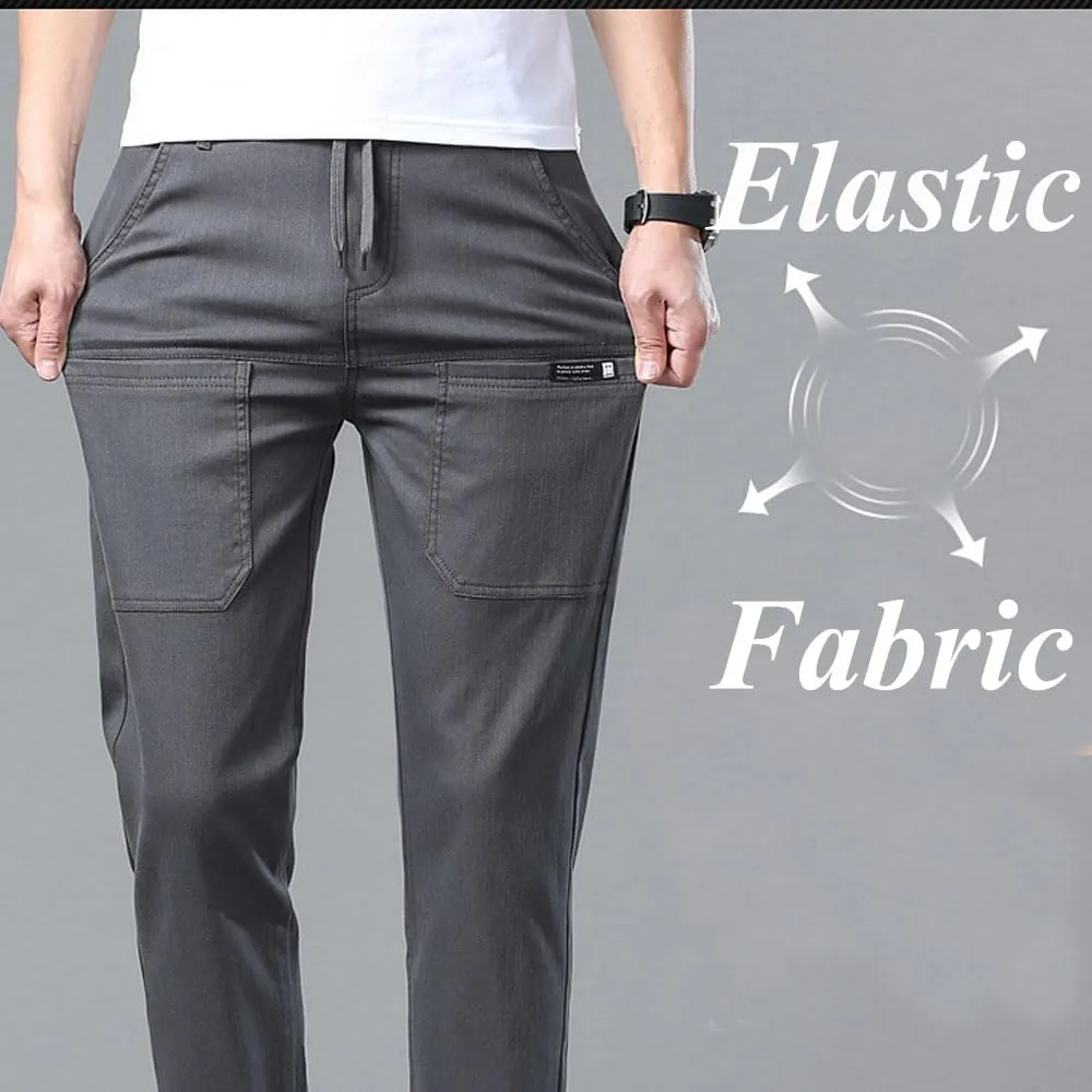 Multipants - High Stretch Multi-Pocket Durable Cargo Pants, Casual High Stretch Pants, Drawstring Elastic Waist Pants
