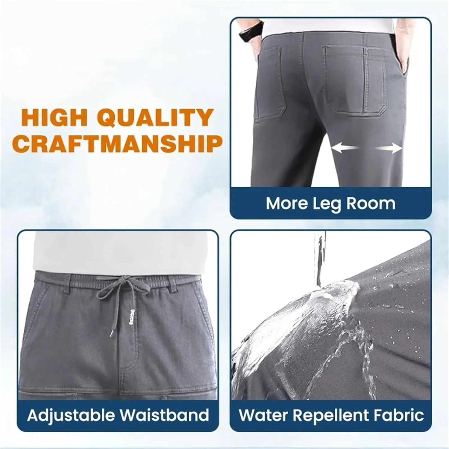 Multipants Luxury Pants, Expositiontext Multipants, High Stretch Multi-Pocket Cargo Pants, Men Comfy Cargo Pants Stretch