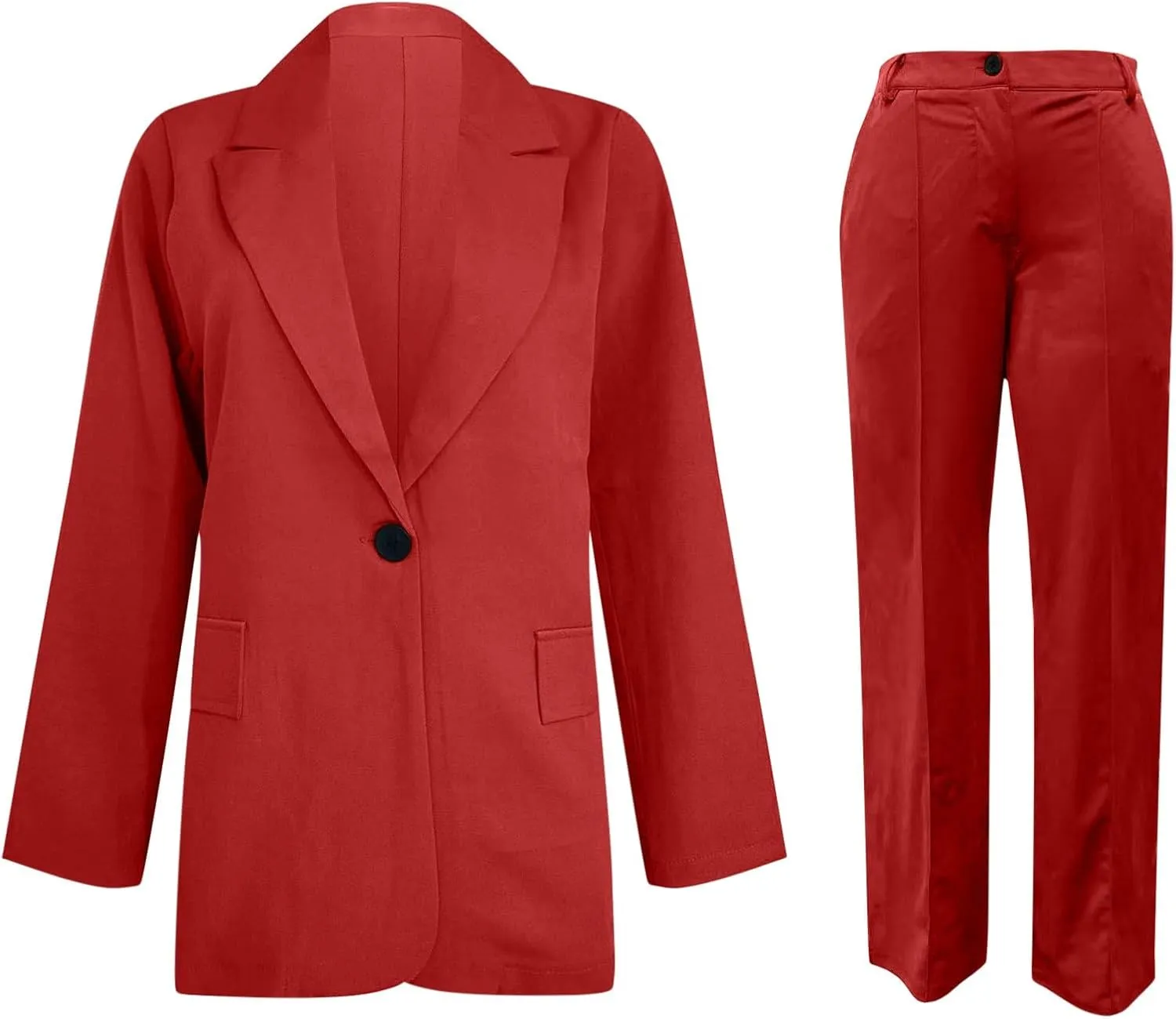 Oversized Blazers for Women Casual Open Front Button Suit Jackets Long Sleeve Lapel Jackets with Pockets