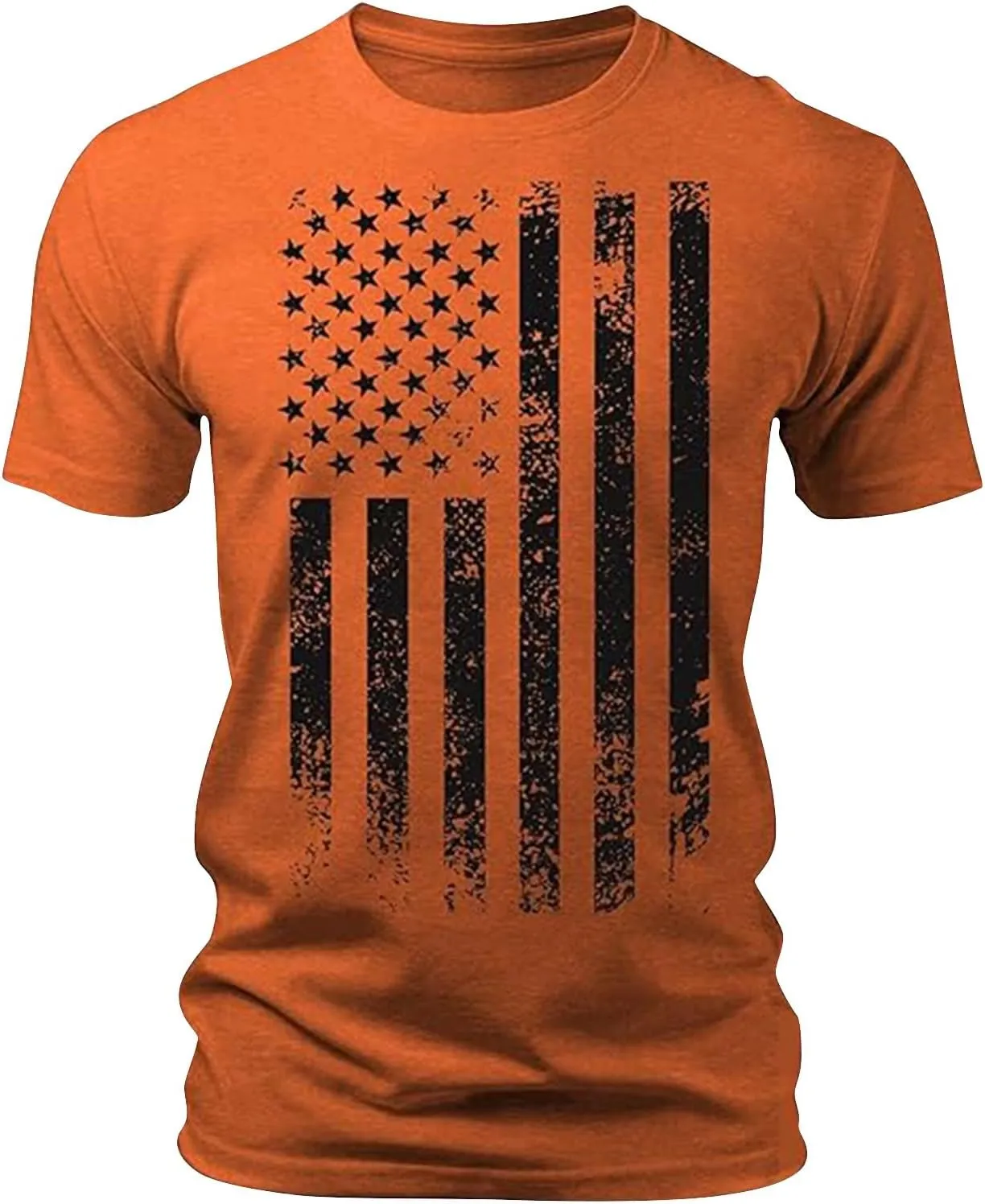 Patriotic Performance Polo Tees - Moisture-Control 4th of July Golf Shirts with Subtle Flag Embroidery, UV Protection Sunwear