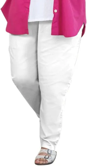 Plus Size Tailored Stretch Twill Pants