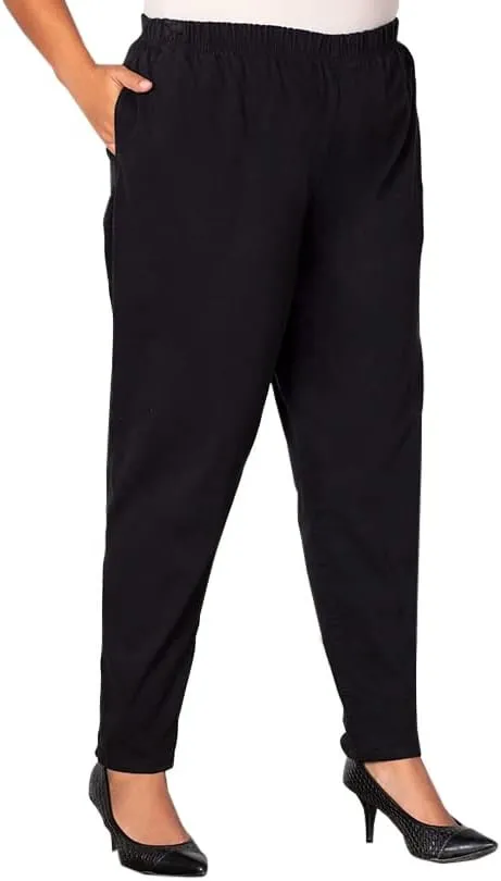Plus Size Tailored Stretch Twill Pants