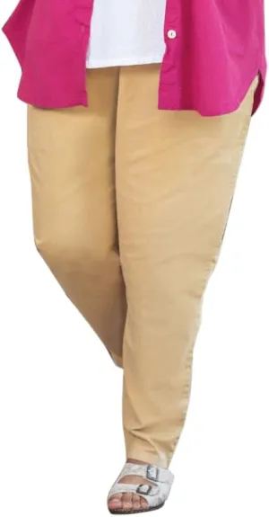 Plus Size Tailored Stretch Twill Pants