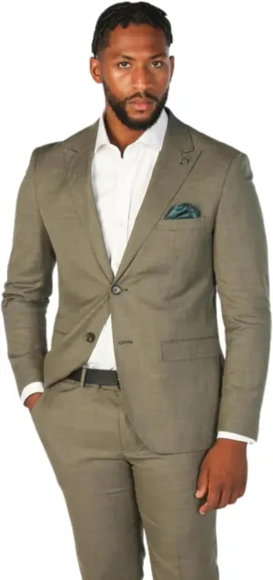 Premium Men's Tailored Fit Plaid Formal 2 Piece Suit, for Weddings Business and Special Events