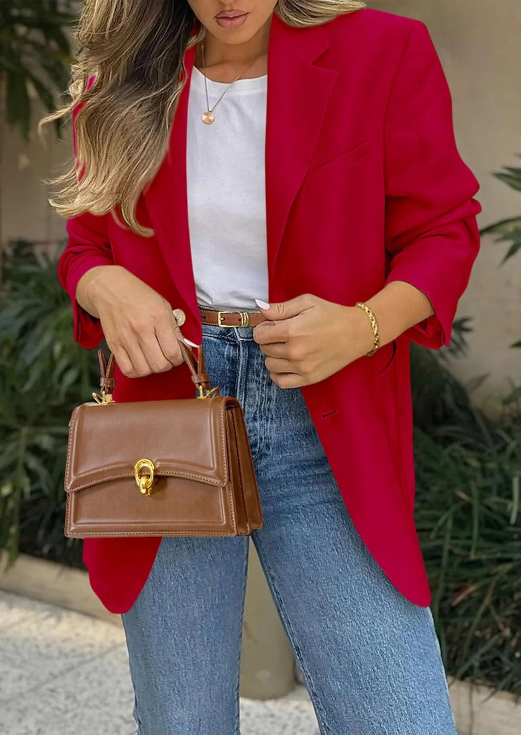 PRETTYGARDEN 2025 Blazers for Women Business Casual Long Sleeve Lapel Open Front Suit Jacket Work Blazer with Pockets