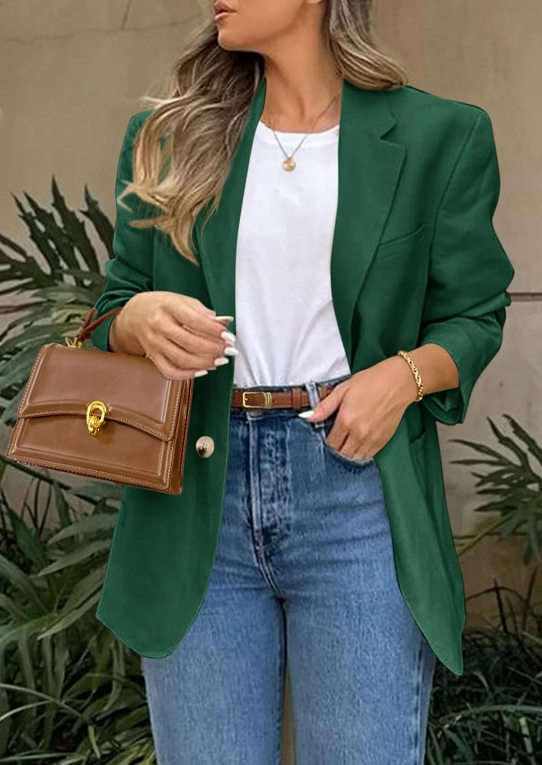 PRETTYGARDEN 2025 Blazers for Women Business Casual Long Sleeve Lapel Open Front Suit Jacket Work Blazer with Pockets