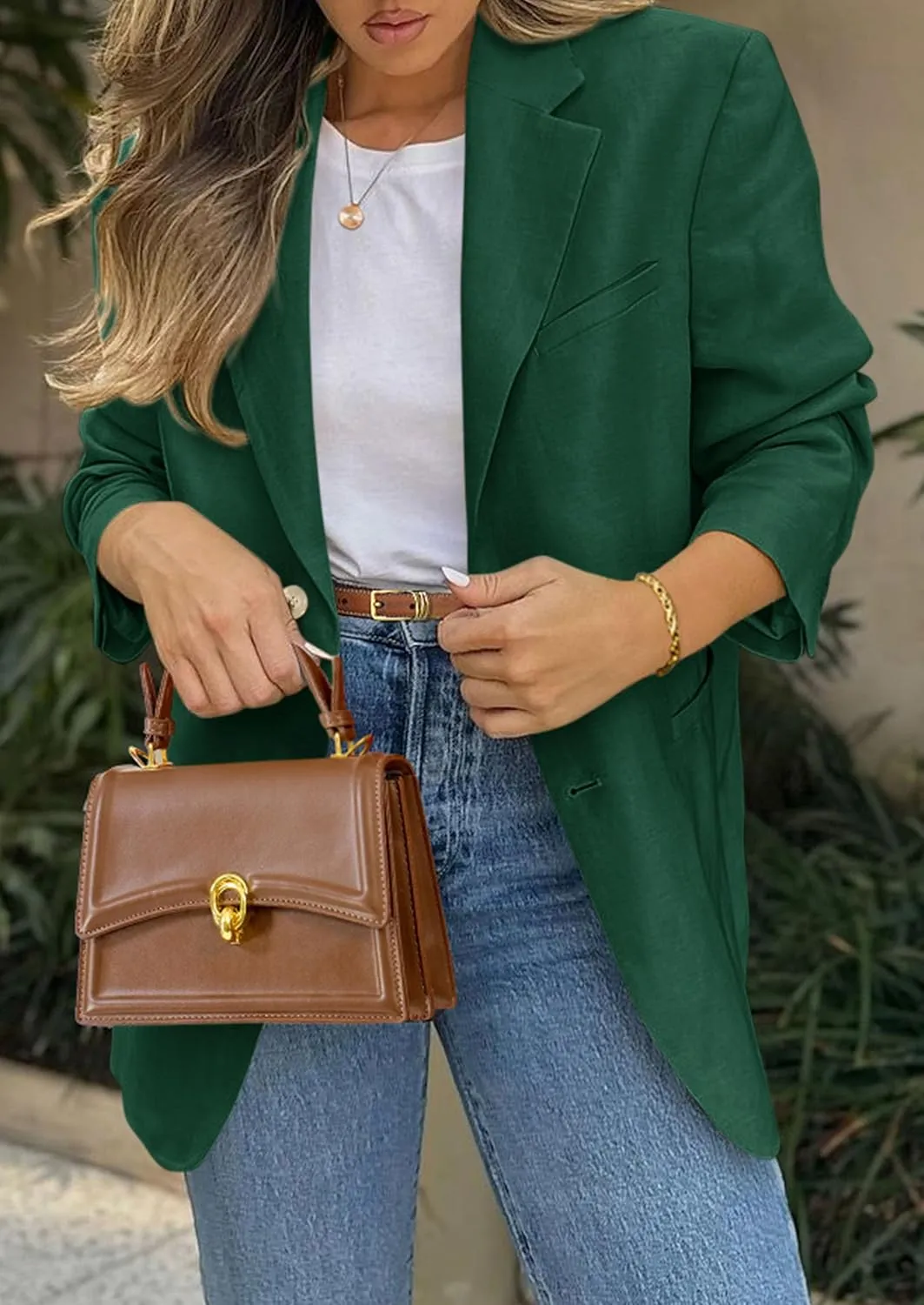 PRETTYGARDEN 2025 Blazers for Women Business Casual Long Sleeve Lapel Open Front Suit Jacket Work Blazer with Pockets