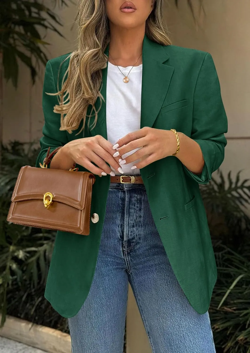 PRETTYGARDEN 2025 Blazers for Women Business Casual Long Sleeve Lapel Open Front Suit Jacket Work Blazer with Pockets