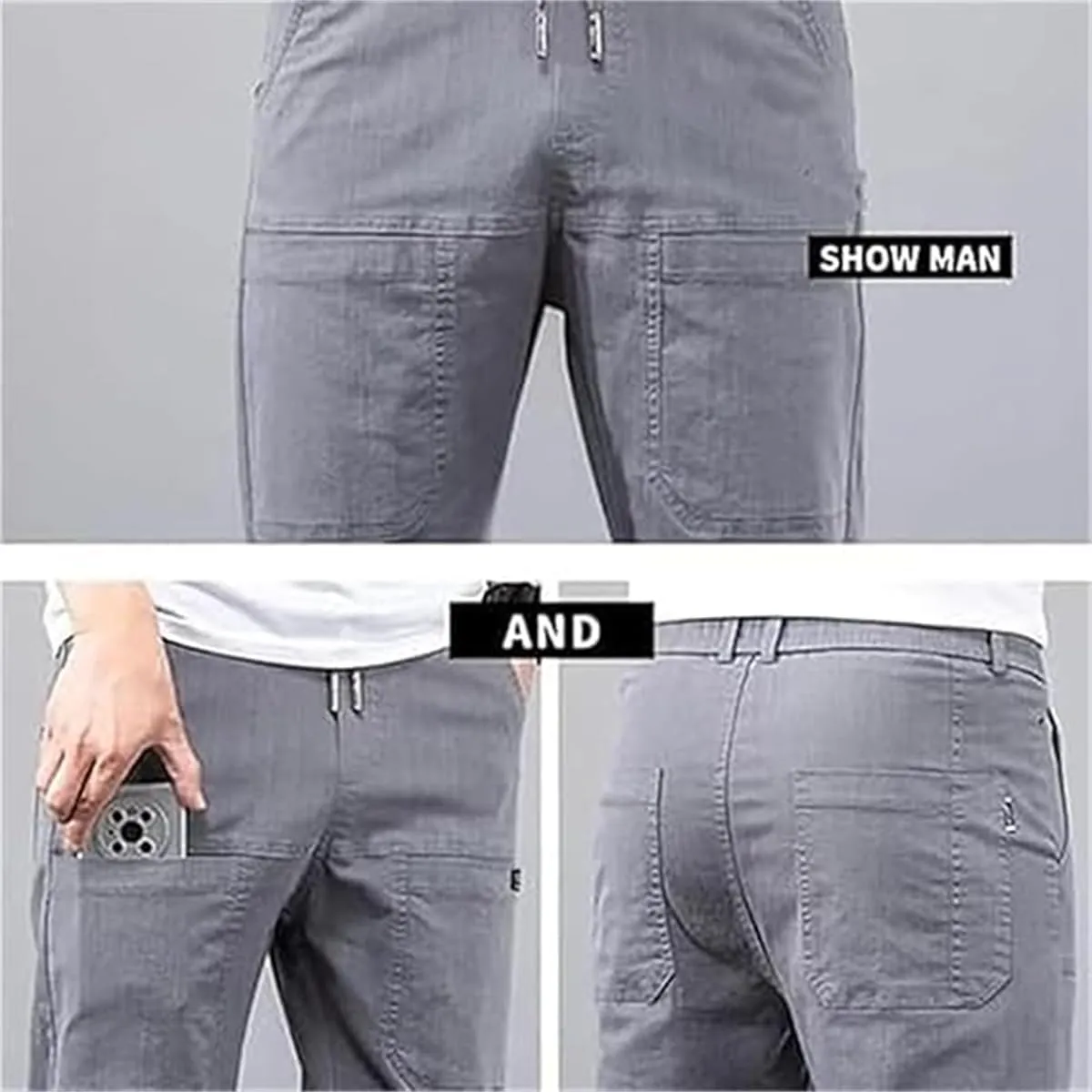 Reonproram Pants, Multipants - High Stretch Multi-Pocket Cargo Pants, Manzera Stretch Cargo Pants