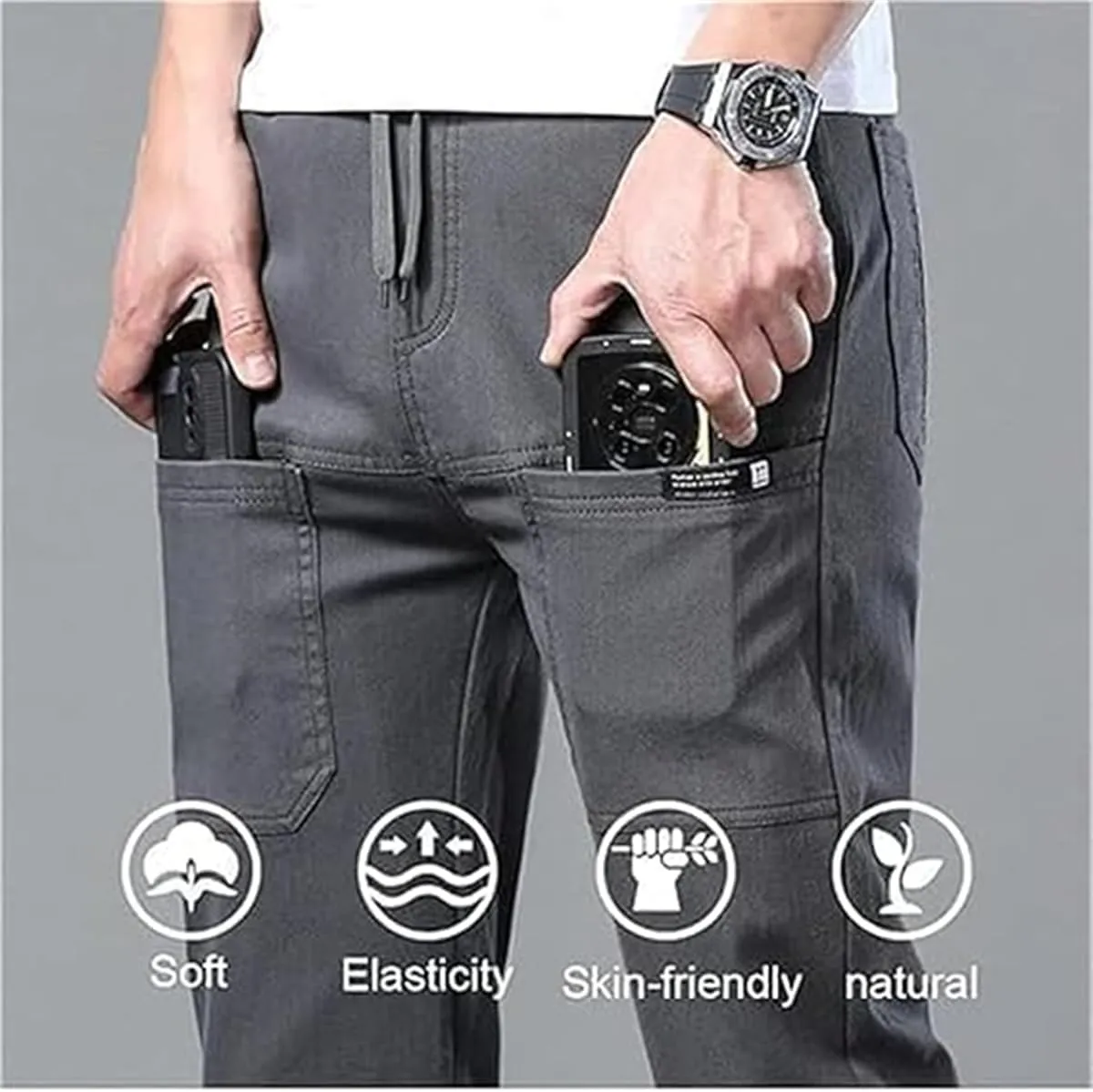 Reonproram Pants, Multipants - High Stretch Multi-Pocket Cargo Pants, Manzera Stretch Cargo Pants