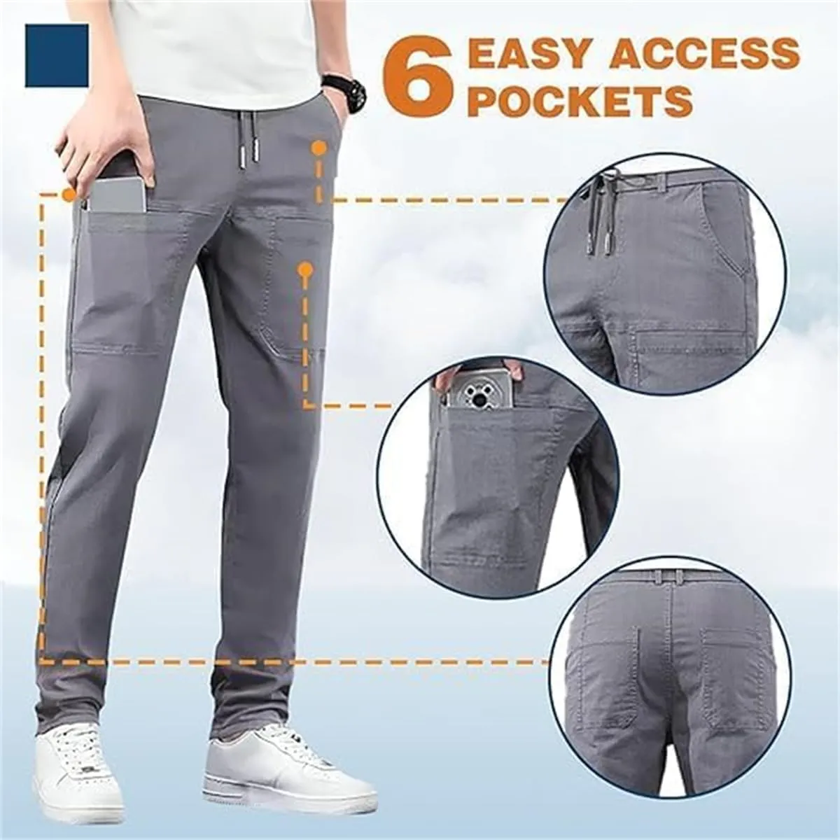 Reonproram Pants, Multipants - High Stretch Multi-Pocket Cargo Pants, Manzera Stretch Cargo Pants