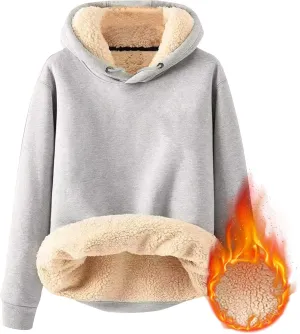 RTTUIOP Hoodies for Men Sherpa Lined Thermal Winter Sweatshirt Casual Fashion Fleece Lined Hoodie Pullover