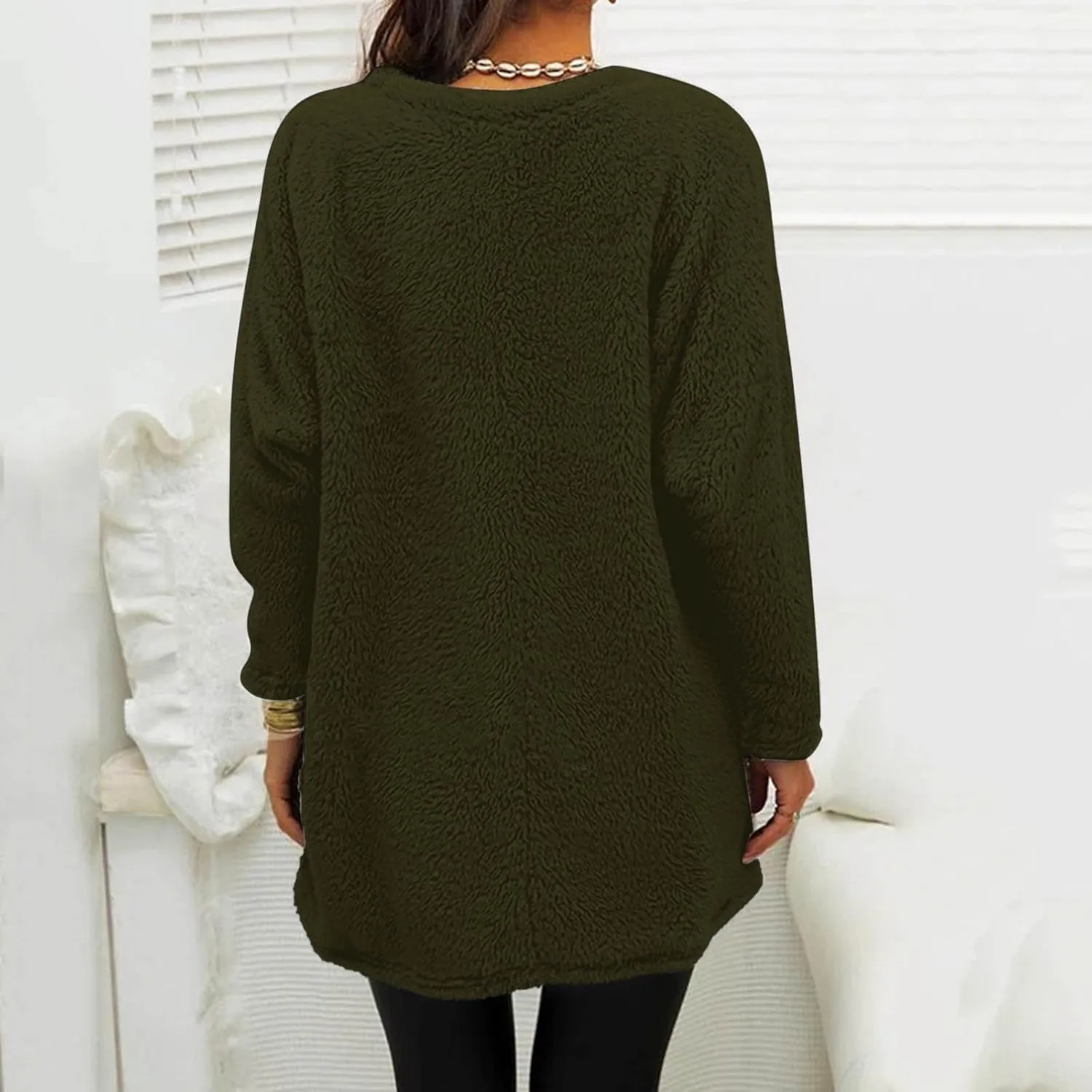 SHAOBGE Hoodies for Women Fleece Linend Warm Sweatshirt Hoodies Long Sleeve Tunic Pullover with Pockets Warm Winter Hoodies