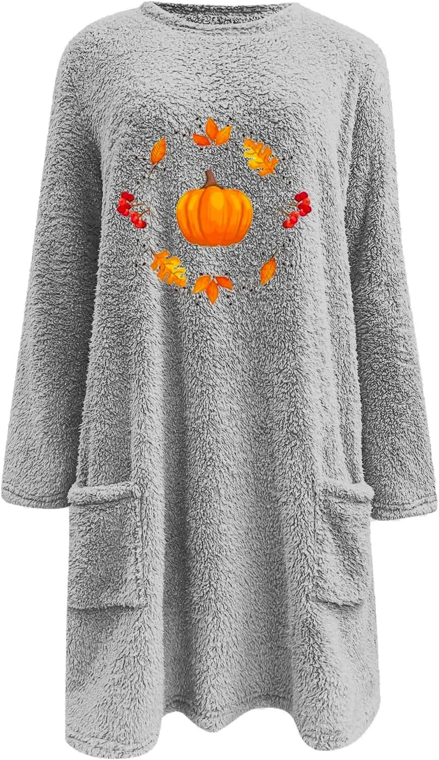 SHAOBGE Hoodies for Women Fleece Linend Warm Sweatshirt Hoodies Long Sleeve Tunic Pullover with Pockets