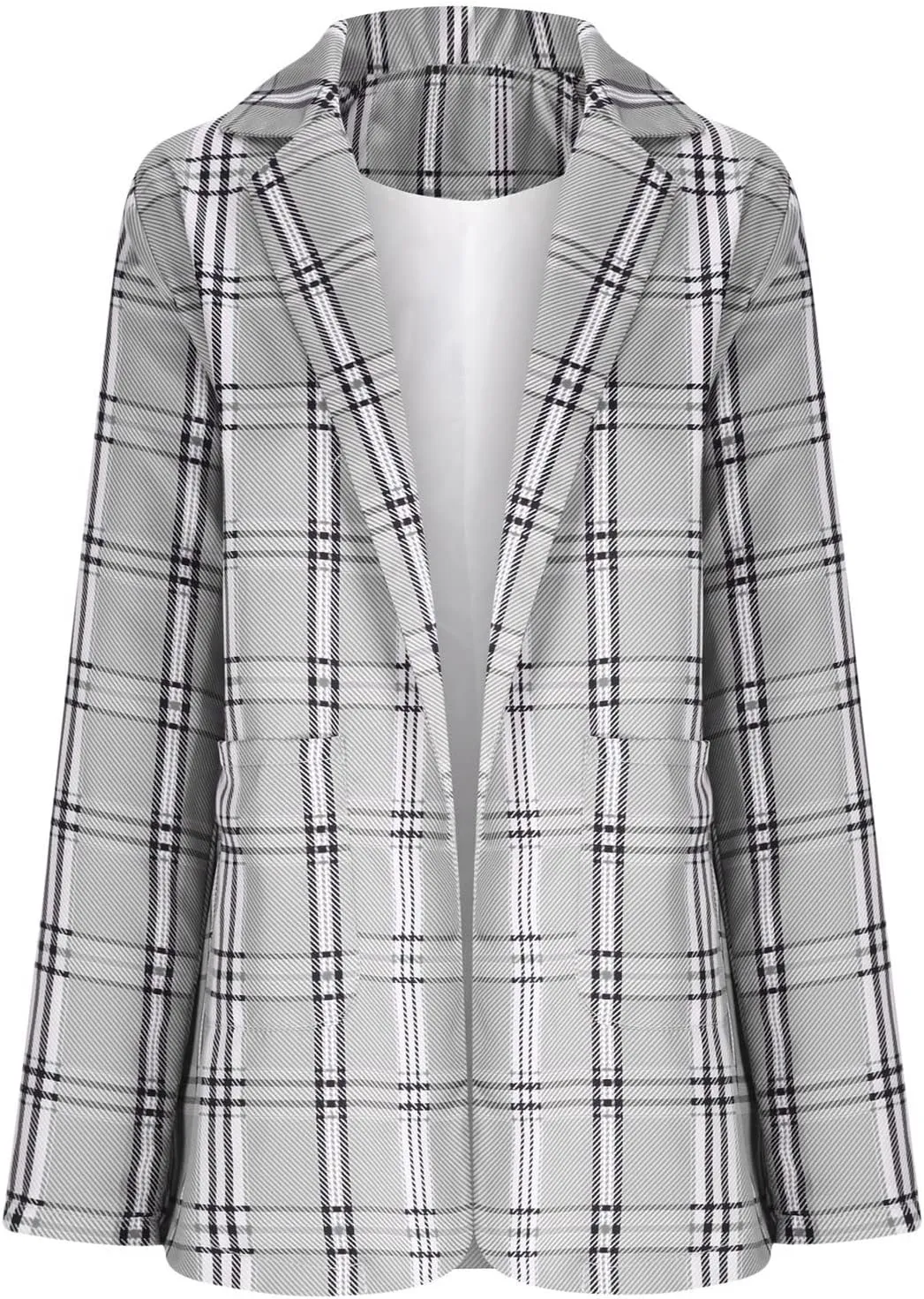 Solid Color Blazers for Women Business Casual Plaid Blazer Jacket Office Work Jackets 2024 Fall Coats