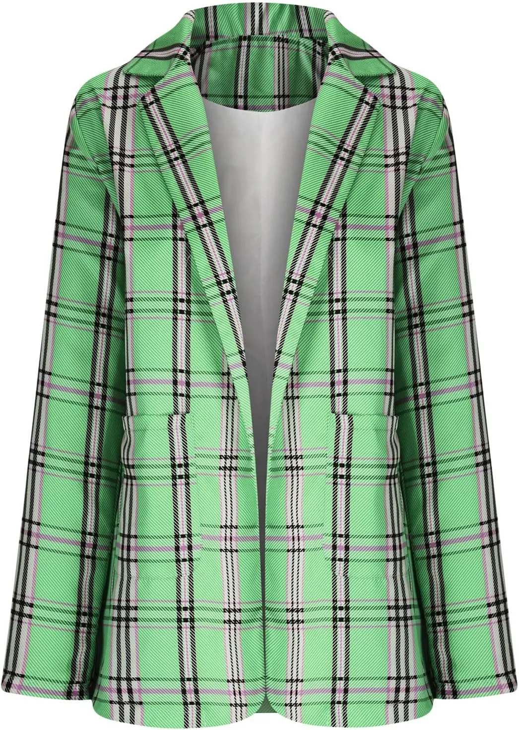 Solid Color Blazers for Women Business Casual Plaid Blazer Jacket Office Work Jackets 2024 Fall Coats