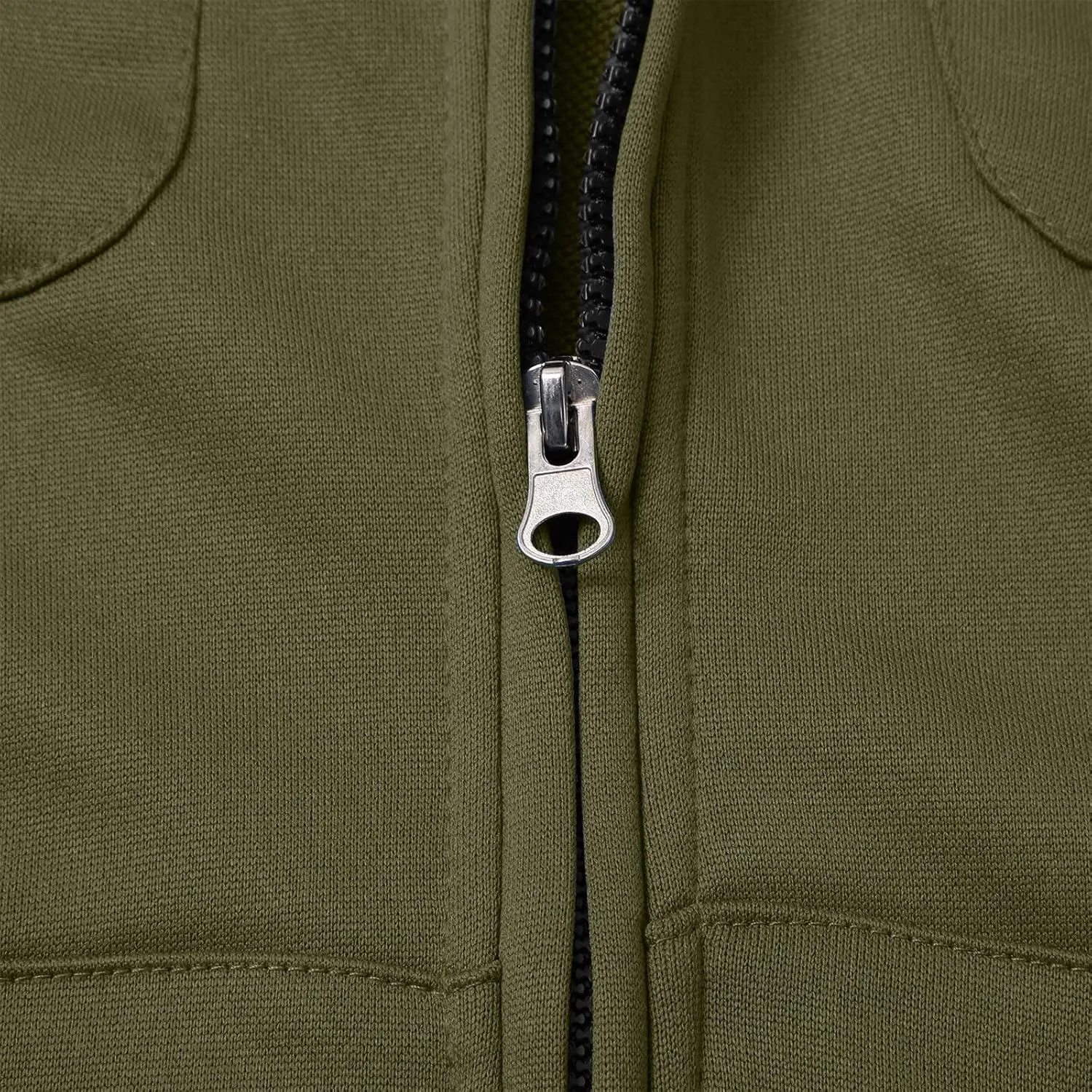Tactical Hoodies for Men Full Zip Pullover Sweatshirts Casual Work Crewneck Sweatshirt Long Sleeve Cargo Hoodies