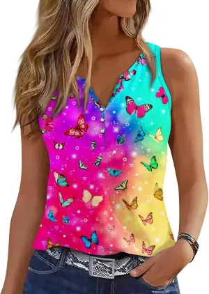 Tank Tops for Women - Loose Fit Pleated Square Neck Sleeveless Tops Curved Hem Flowy Loose Fit Shirts 2025