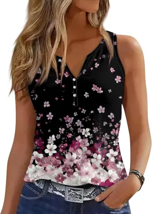 Tank Tops for Women - Loose Fit Pleated Square Neck Sleeveless Tops Curved Hem Flowy Loose Fit Shirts 2025
